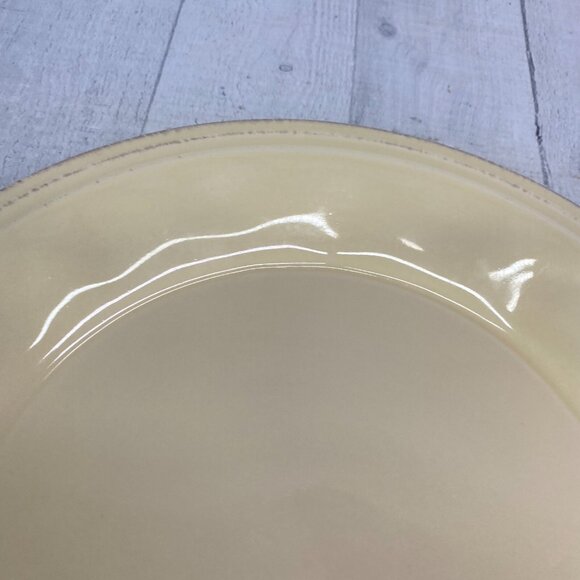 Rachael Ray CUCINA ALMOND CREAM Embossed Edge Rim Stoneware Dinner Plates Set 4 - Picture 13 of 16